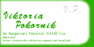 viktoria pokornik business card